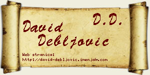 David Debljović vizit kartica
